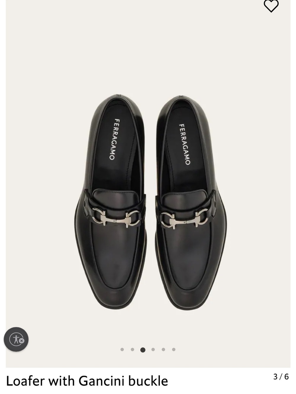Salvatore Ferragamo Black Leather Gancini-Bit Loafers